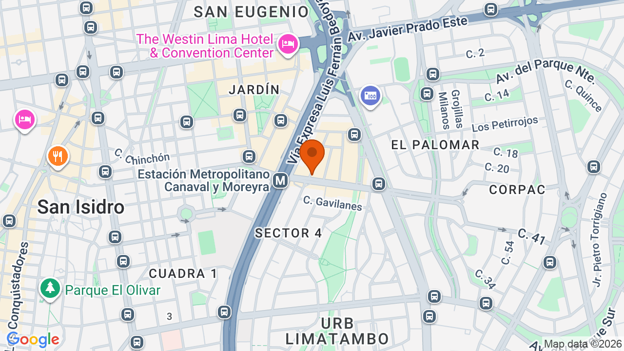 Ubicación aproximada en San Isidro