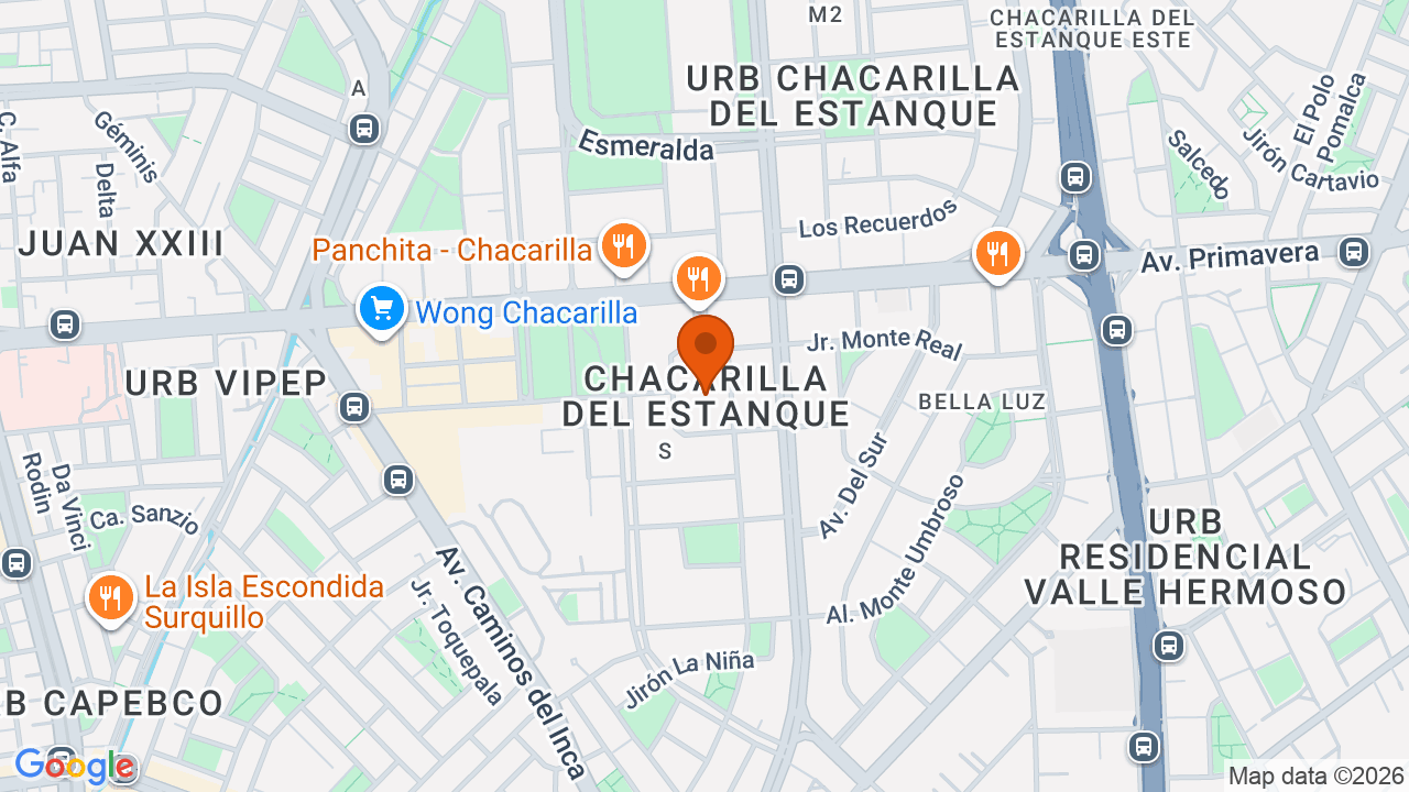 Ubicación aproximada en Santiago de Surco