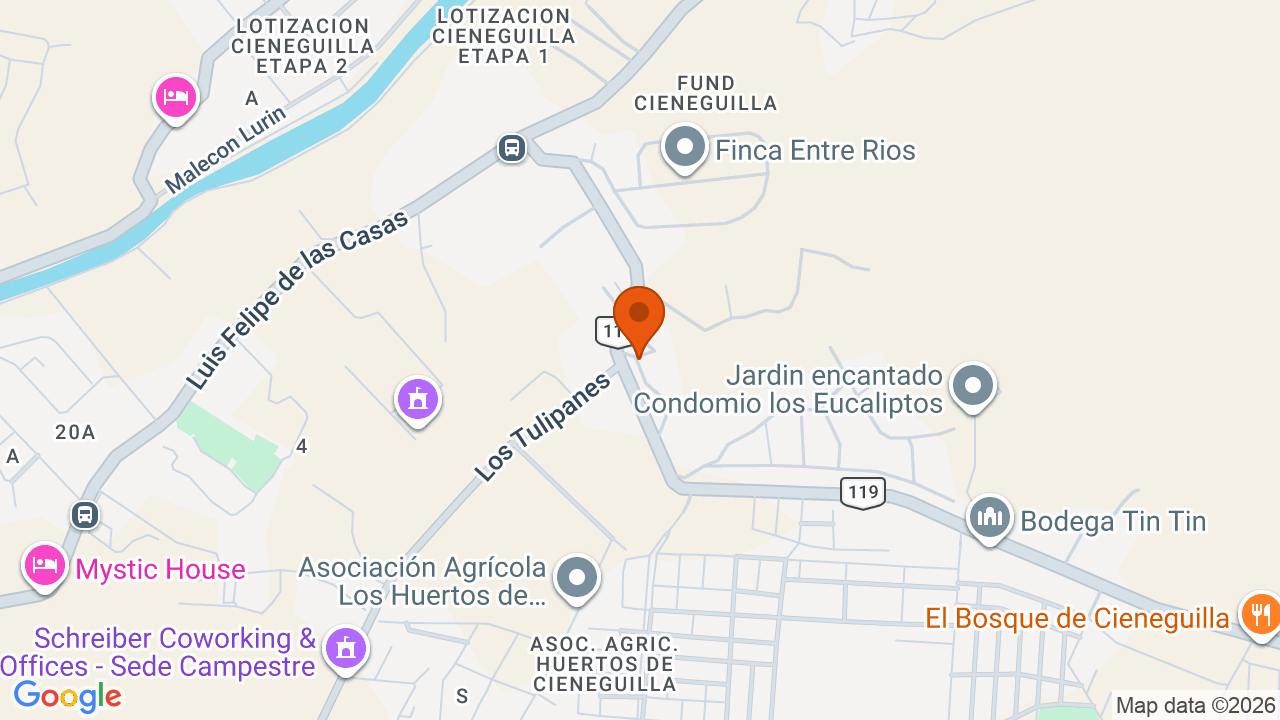 Ubicación aproximada en Cieneguilla