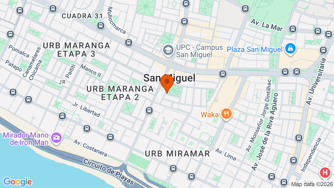 Ubicación aproximada en San Miguel