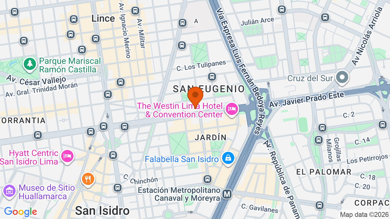 Ubicación aproximada en San Isidro