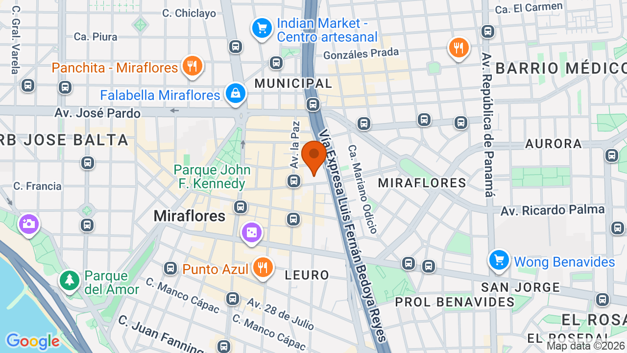 Ubicación aproximada en Miraflores