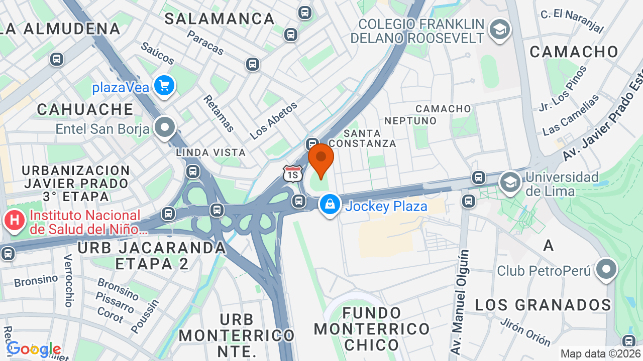 Ubicación aproximada en Santiago de Surco