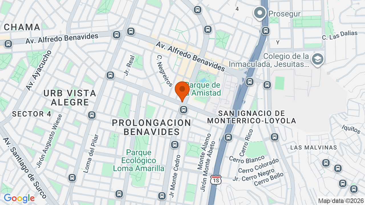 Ubicación aproximada en Santiago de Surco