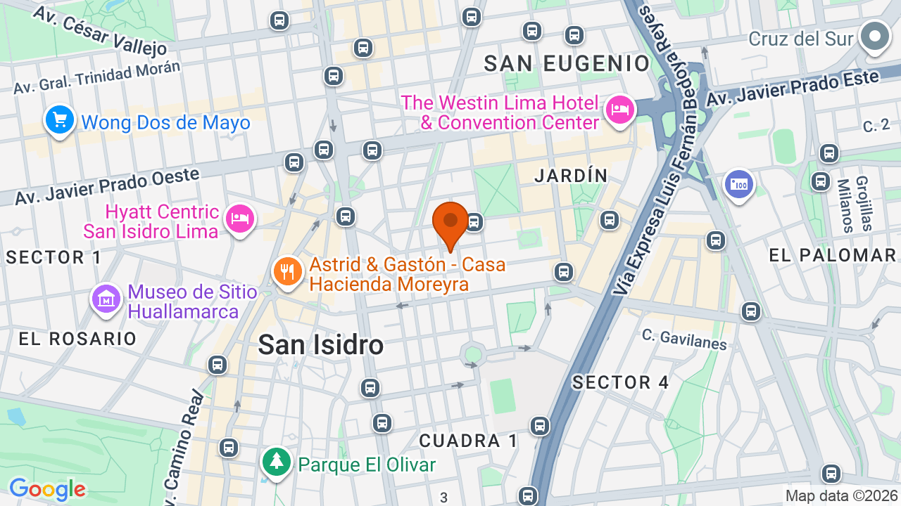 Ubicación aproximada en San Isidro