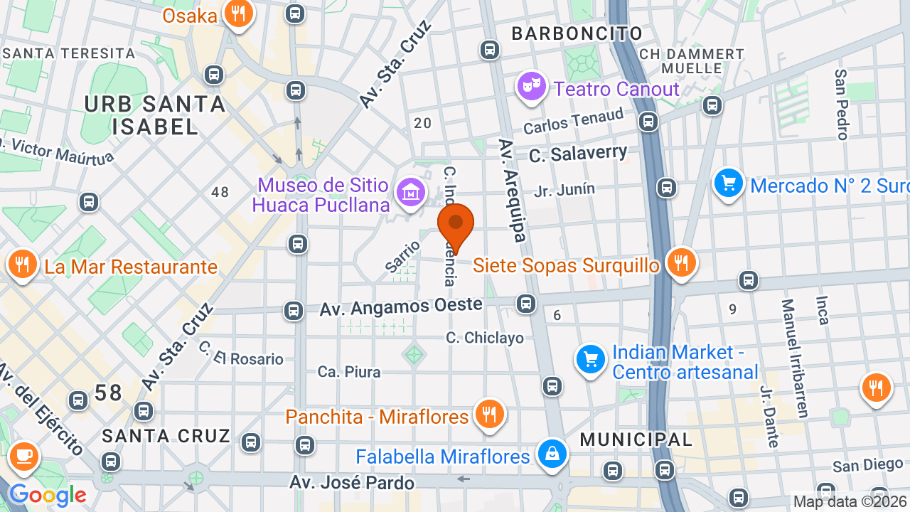 Ubicación aproximada en Miraflores