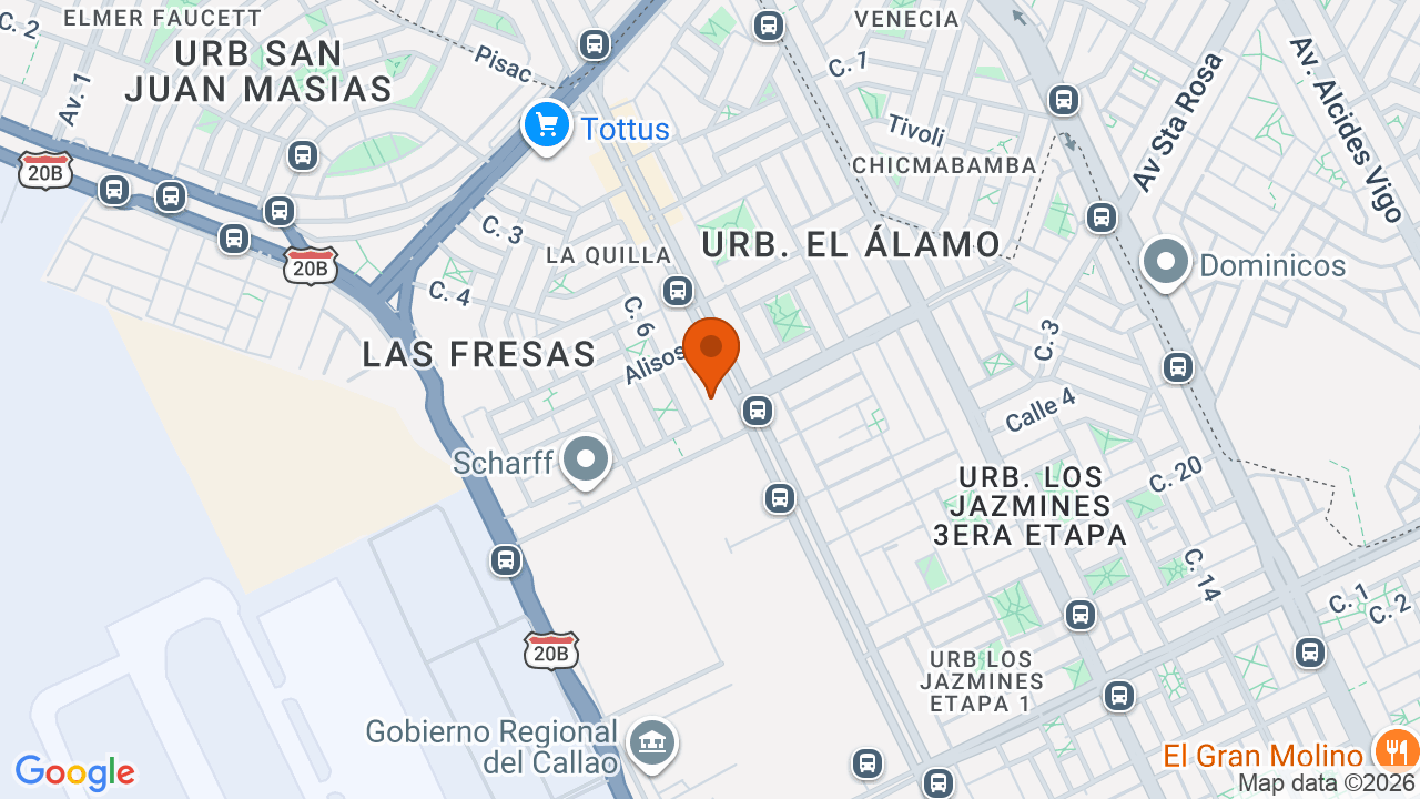 Ubicación aproximada en Comas