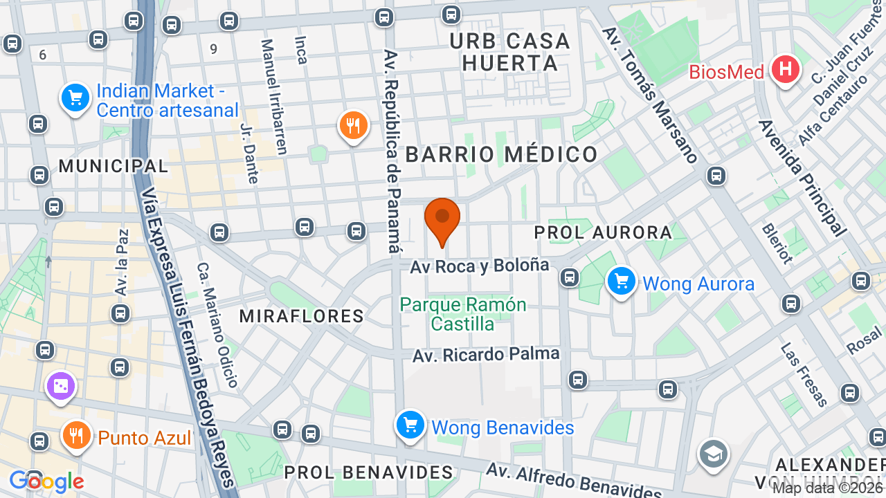 Ubicación aproximada en Miraflores