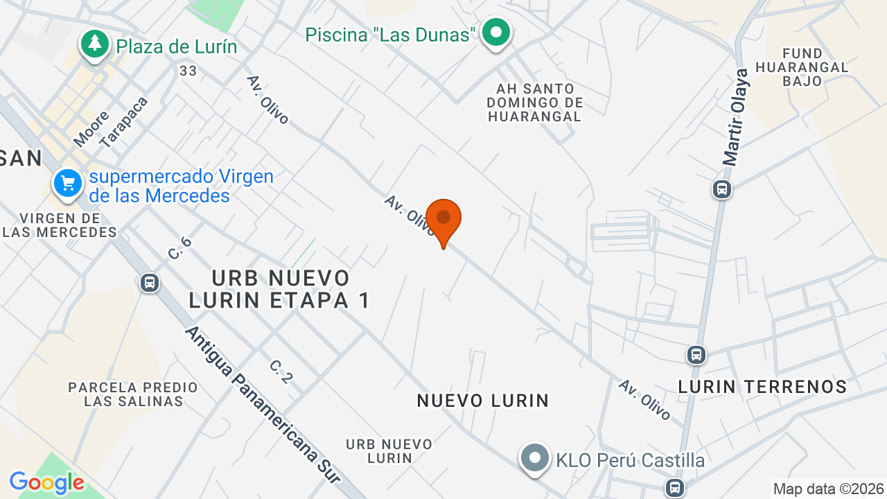 Ubicación aproximada en Lurín