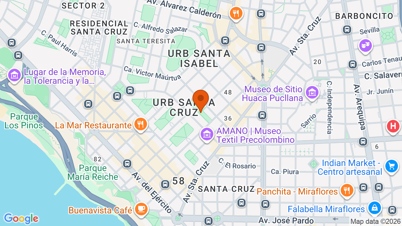 Ubicación aproximada en Miraflores