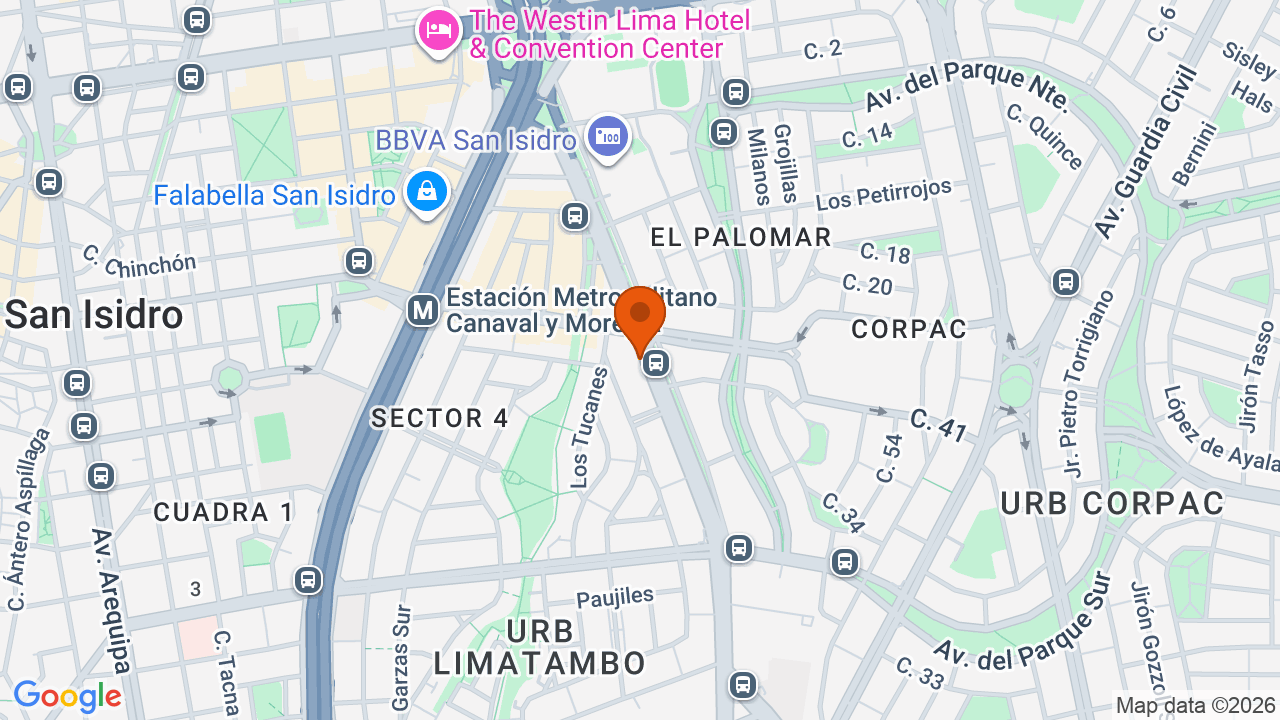 Ubicación aproximada en San Isidro