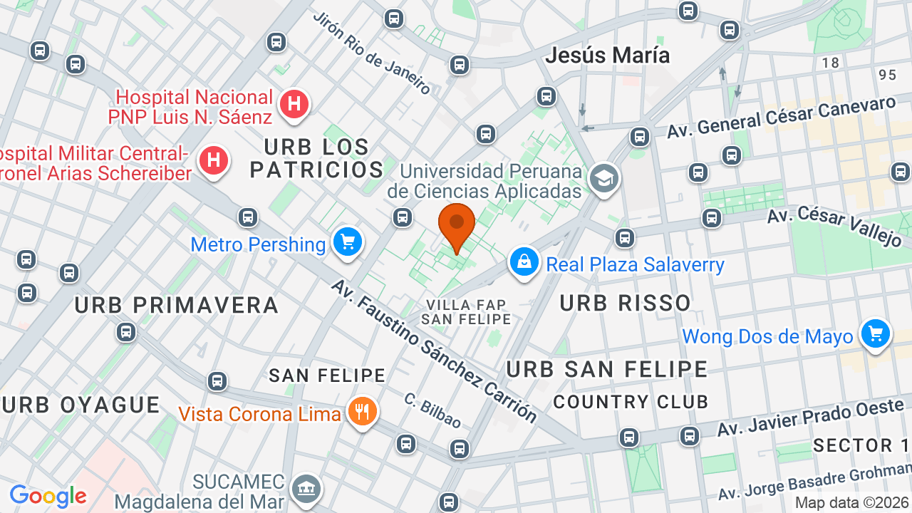 Ubicación aproximada en Jesús María