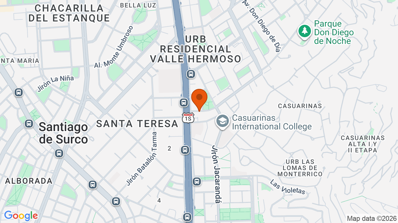 Ubicación aproximada en Santiago de Surco