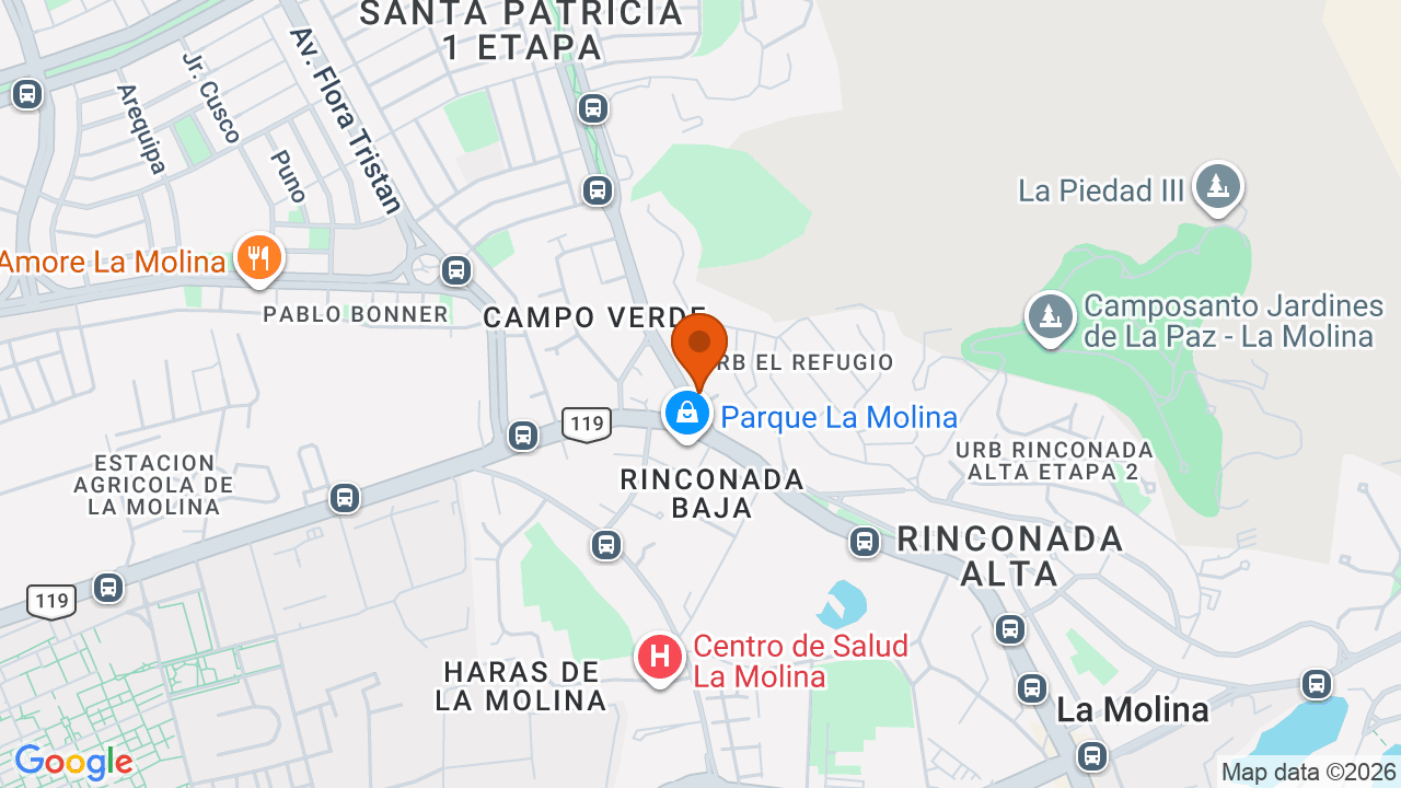 Ubicación aproximada en La Molina
