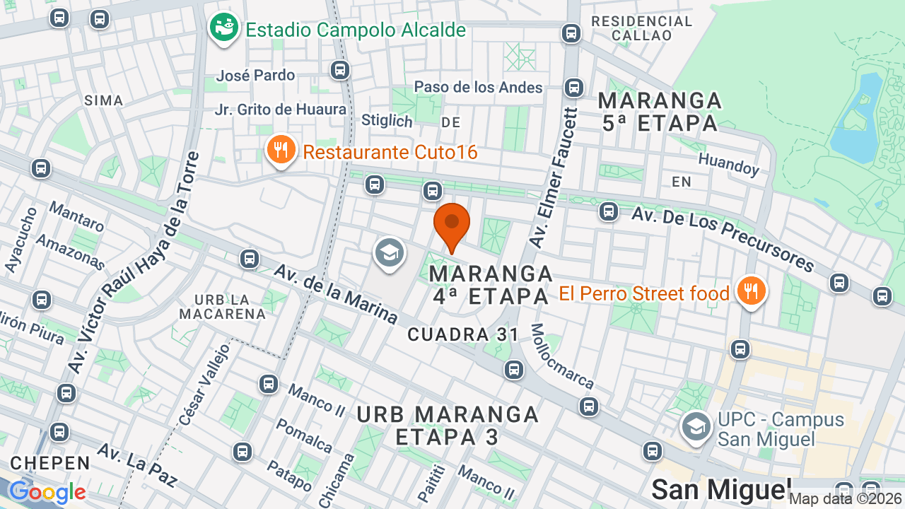 Ubicación aproximada en San Miguel