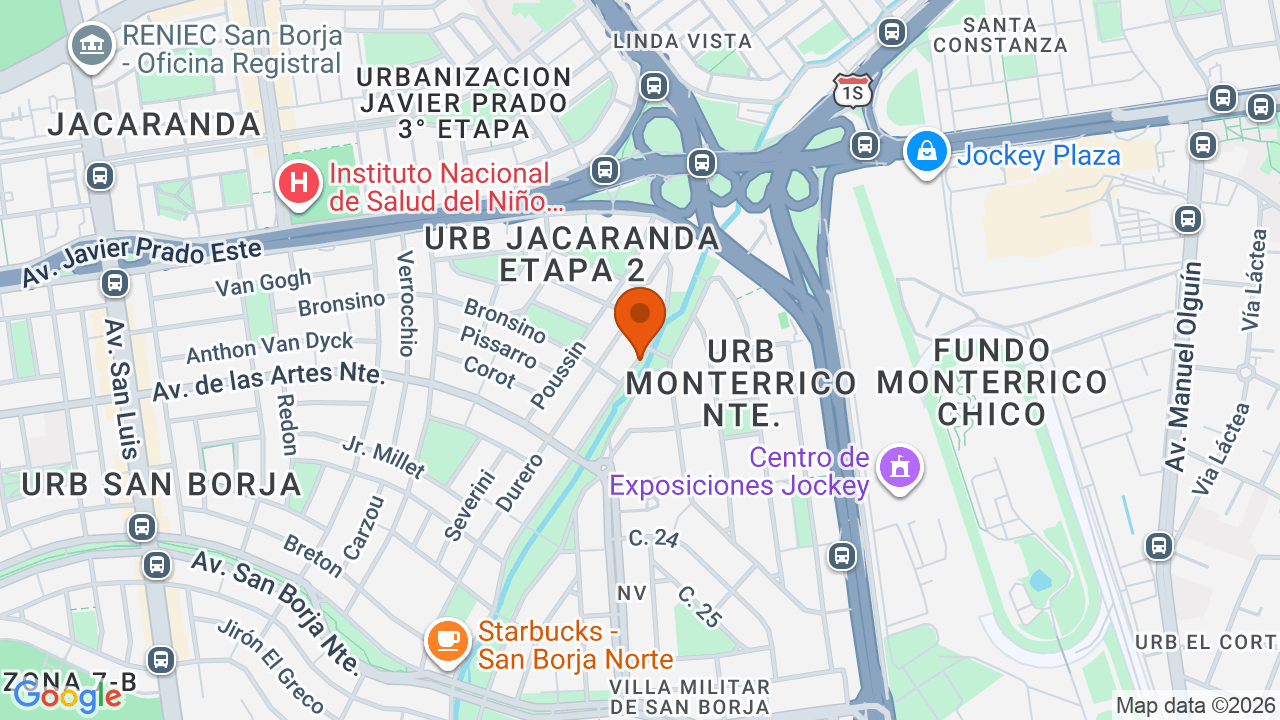 Ubicación aproximada en San Borja
