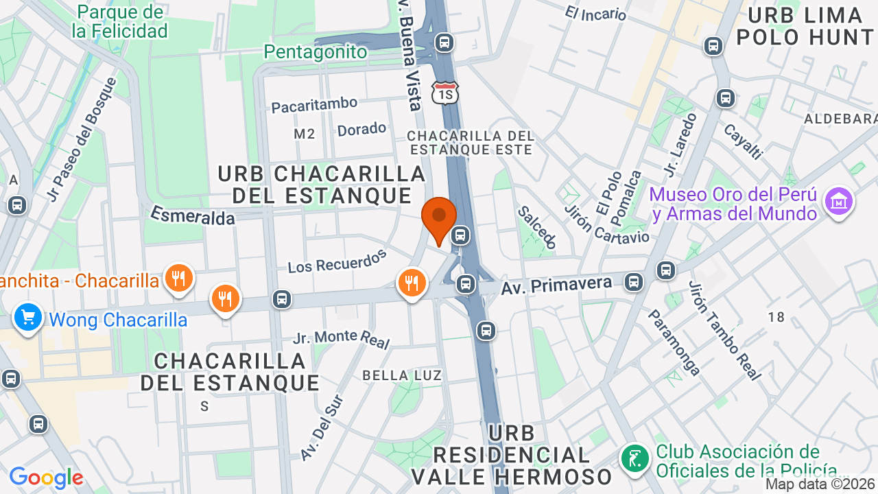 Ubicación aproximada en Santiago de Surco