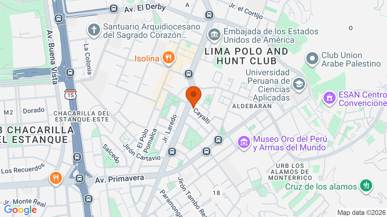 Ubicación aproximada en Pachacámac