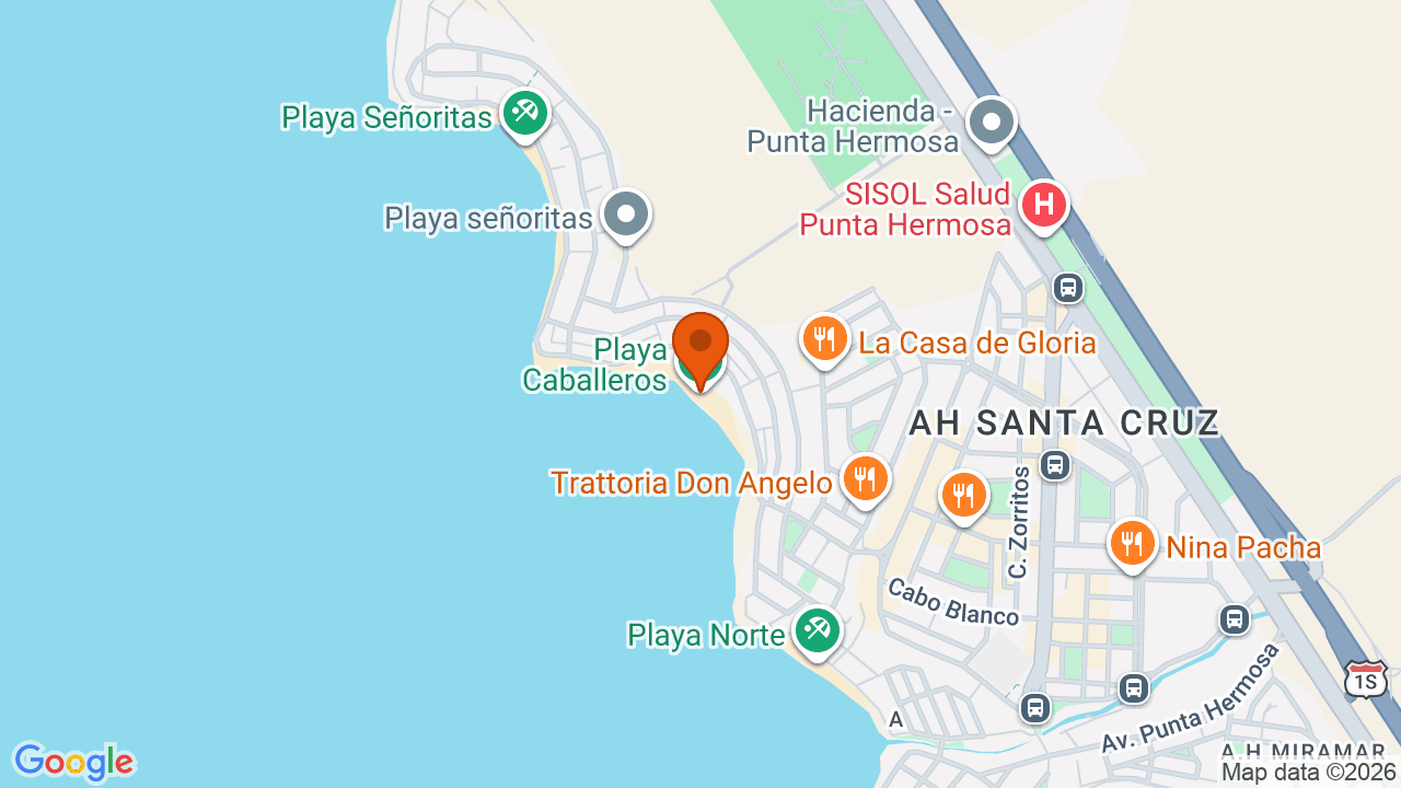 Ubicación aproximada en Punta Hermosa