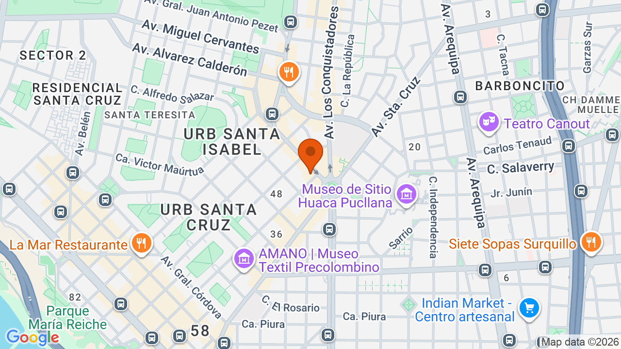 Ubicación aproximada en Miraflores