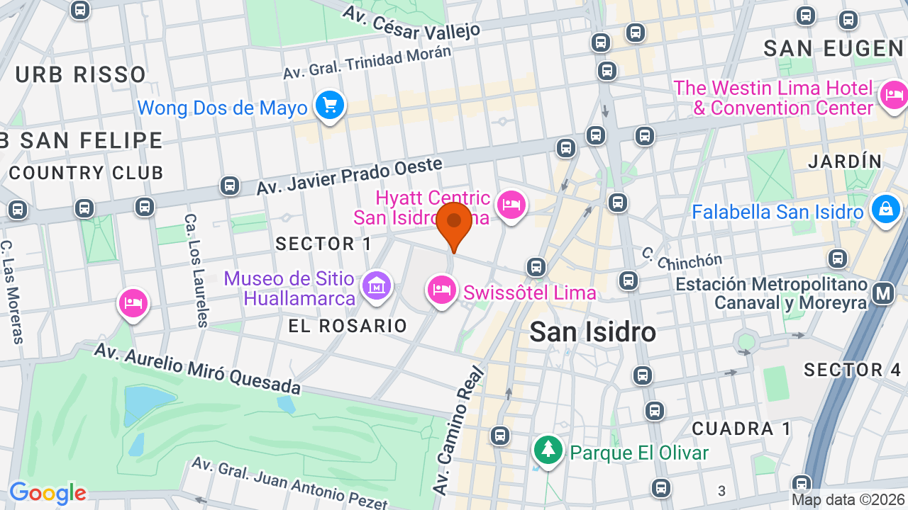Ubicación aproximada en San Isidro