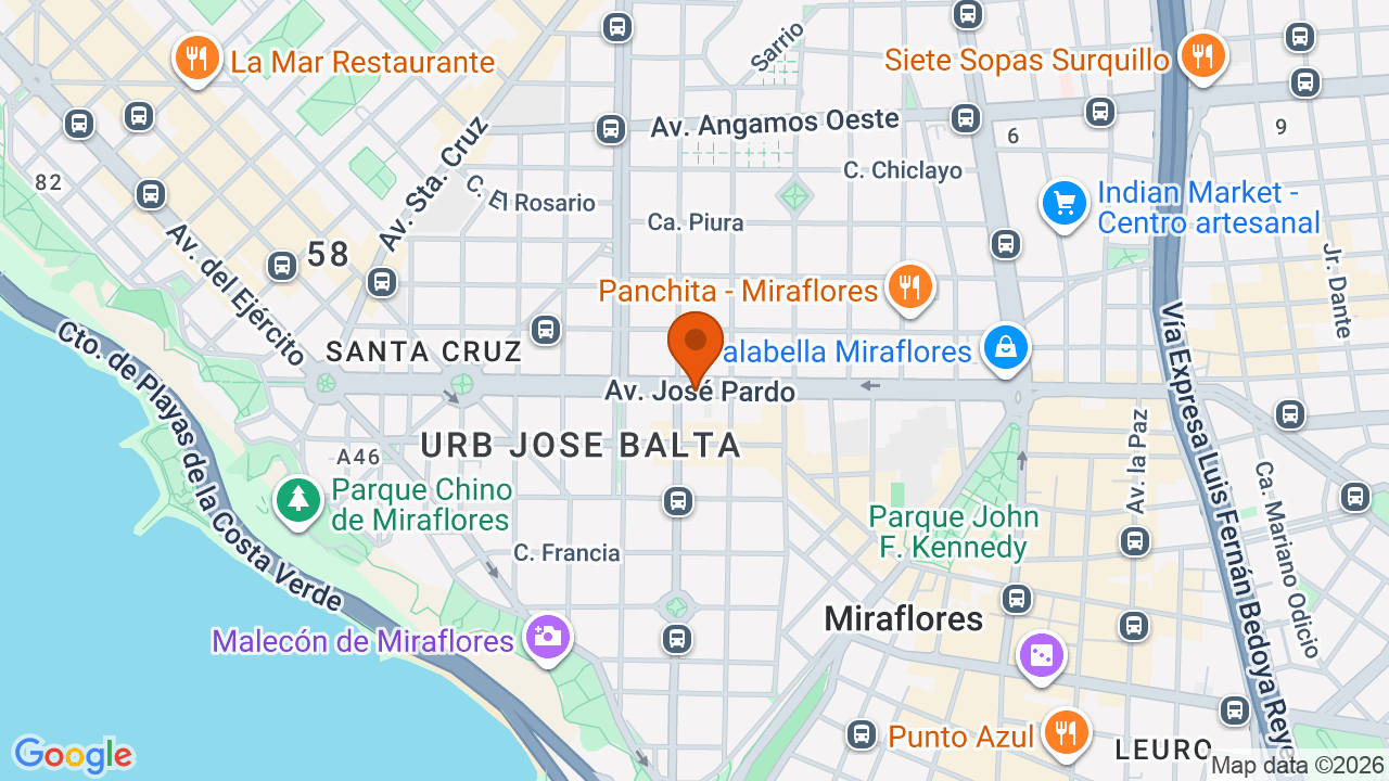 Ubicación aproximada en Miraflores