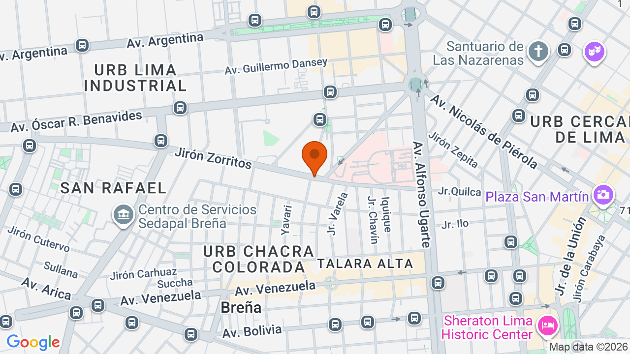 Ubicación aproximada en Breña