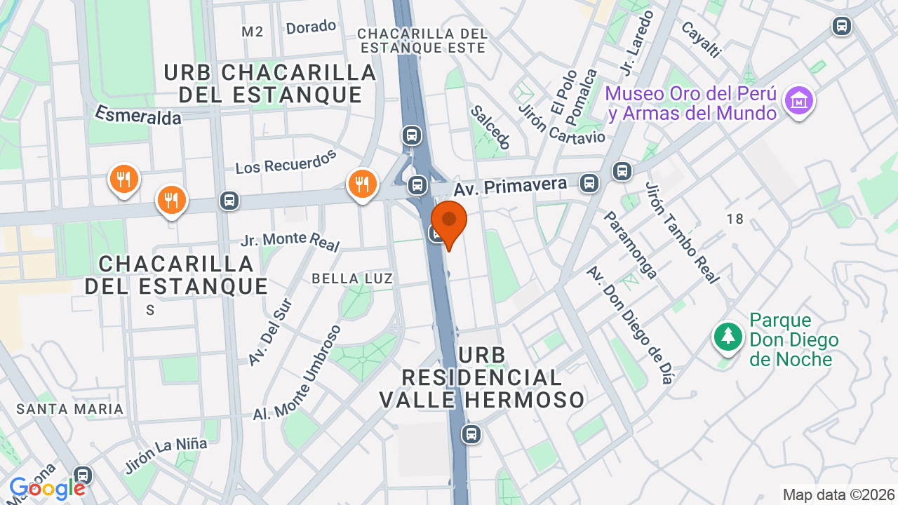 Ubicación aproximada en Santiago de Surco