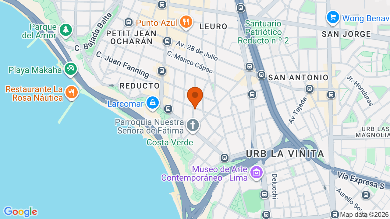 Ubicación aproximada en Miraflores
