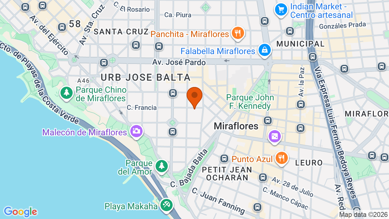 Ubicación aproximada en Miraflores