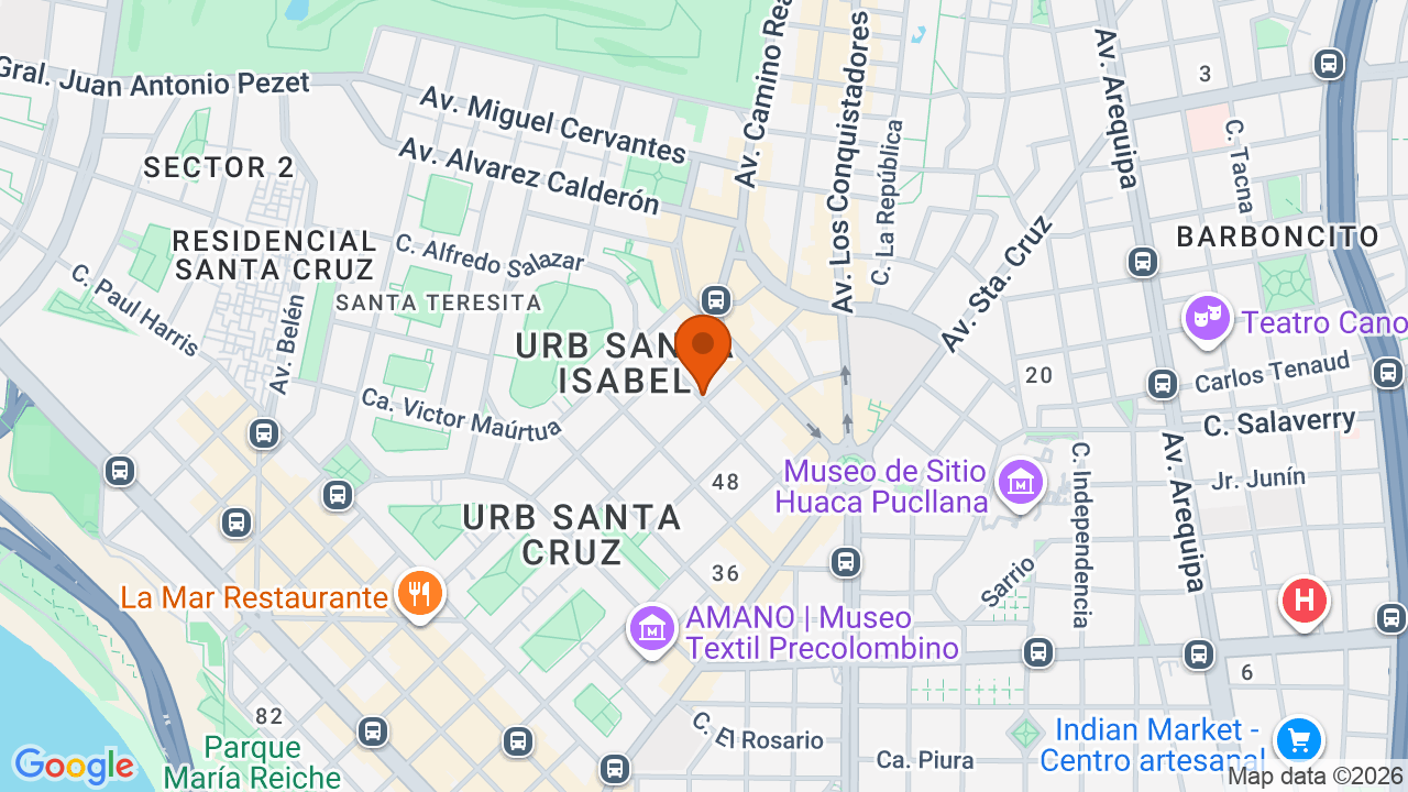 Ubicación aproximada en San Isidro