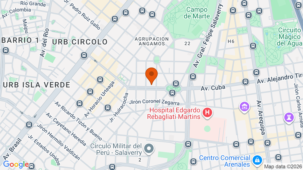 Ubicación aproximada en Jesús María
