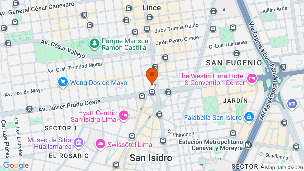 Ubicación aproximada en San Isidro