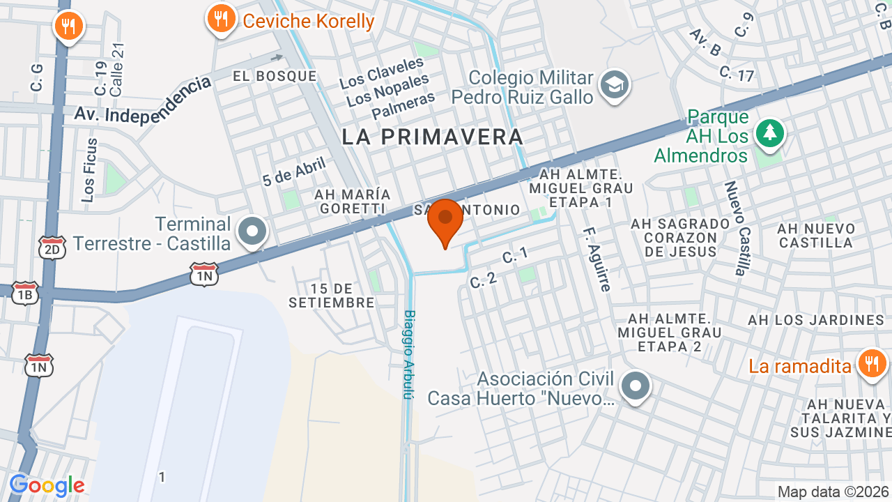 Ubicación aproximada en SAN ANTONIO