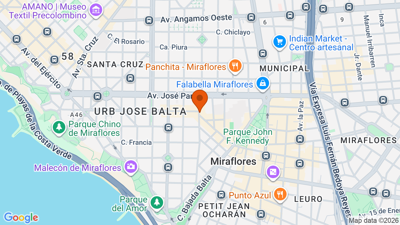 Ubicación aproximada en Miraflores