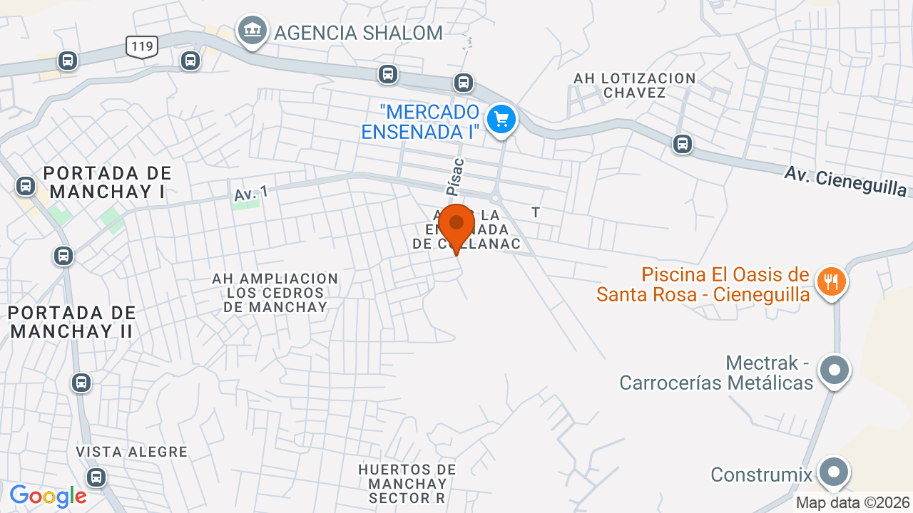 Ubicación aproximada en Pachacámac