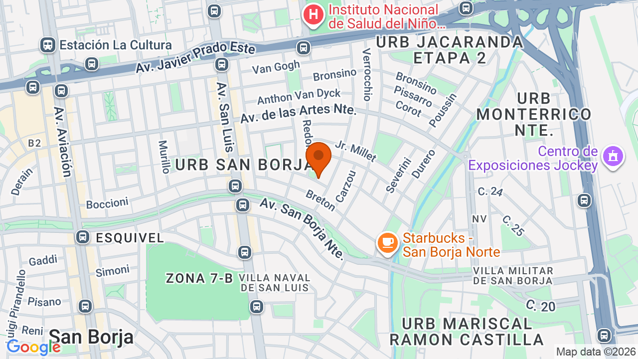 Ubicación aproximada en San Borja