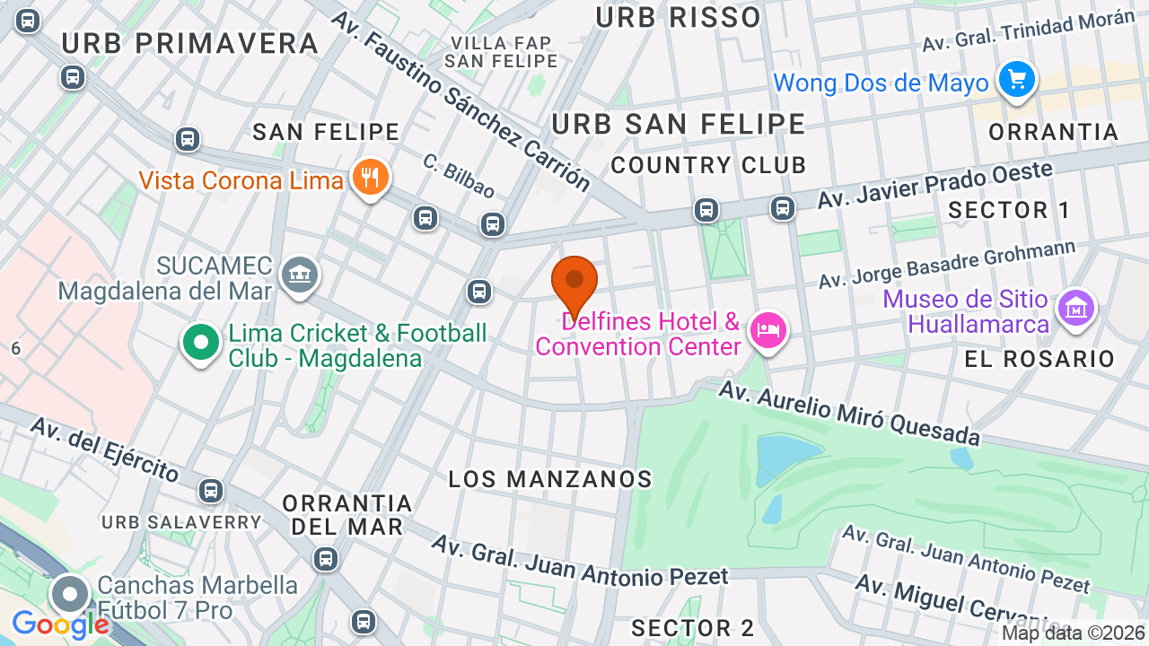 Ubicación aproximada en San Isidro