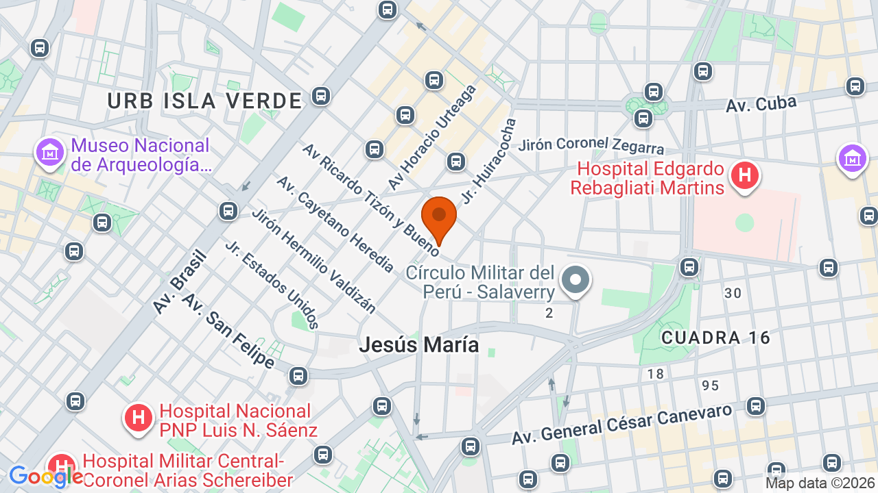 Ubicación aproximada en Jesús María