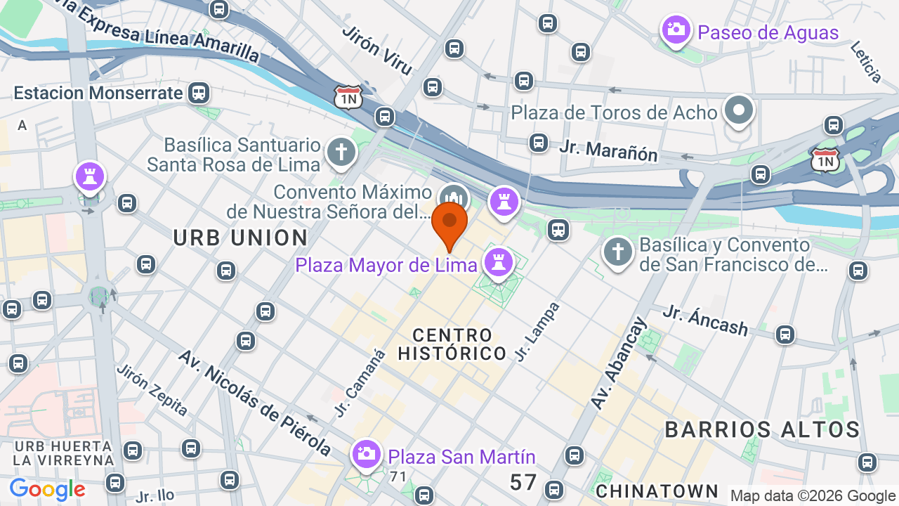 Ubicación aproximada en Cercado de Lima