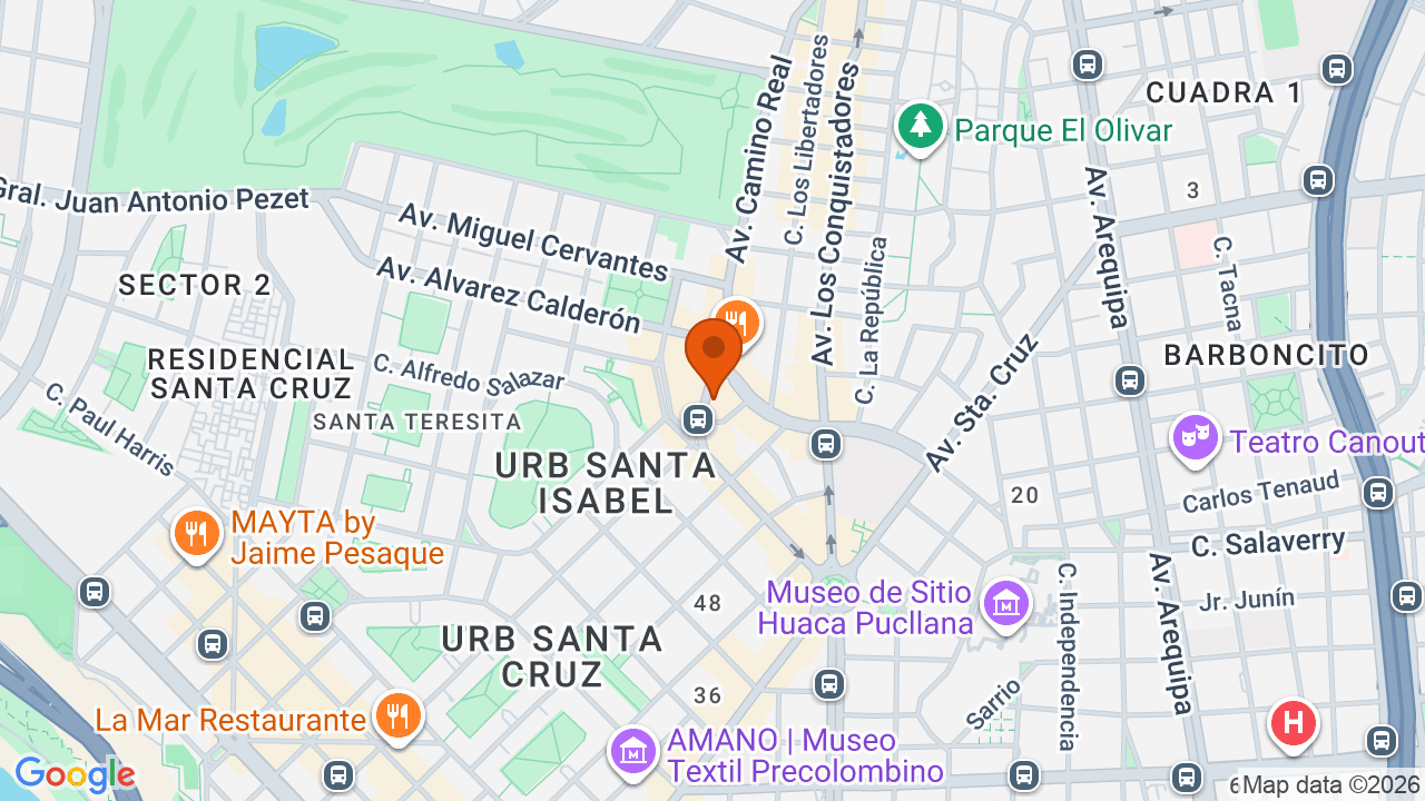 Ubicación aproximada en San Isidro