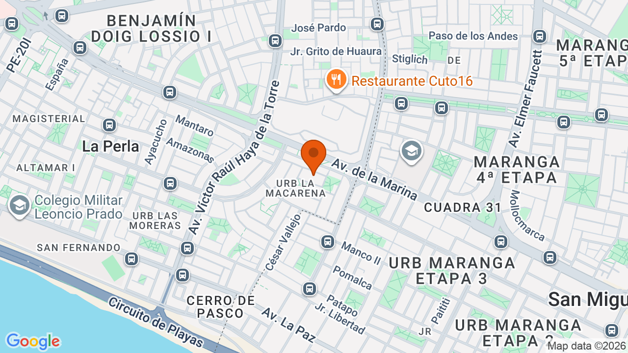 Ubicación aproximada en La Perla