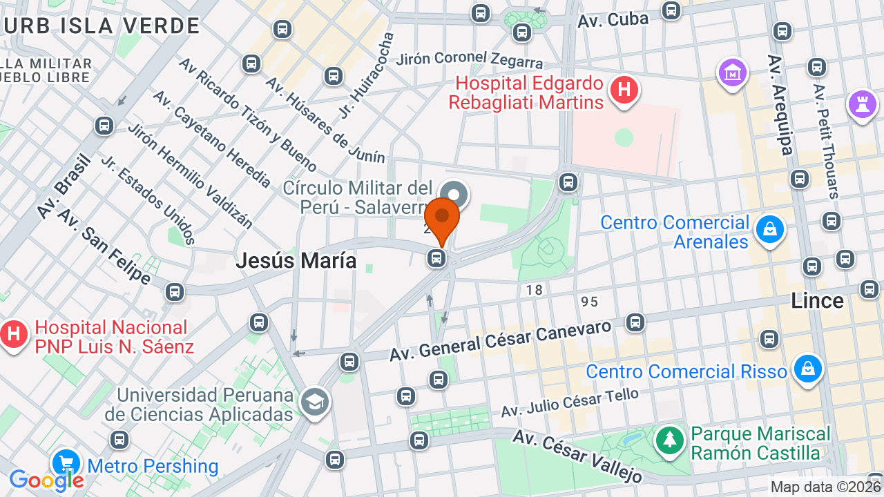 Ubicación aproximada en Jesús María