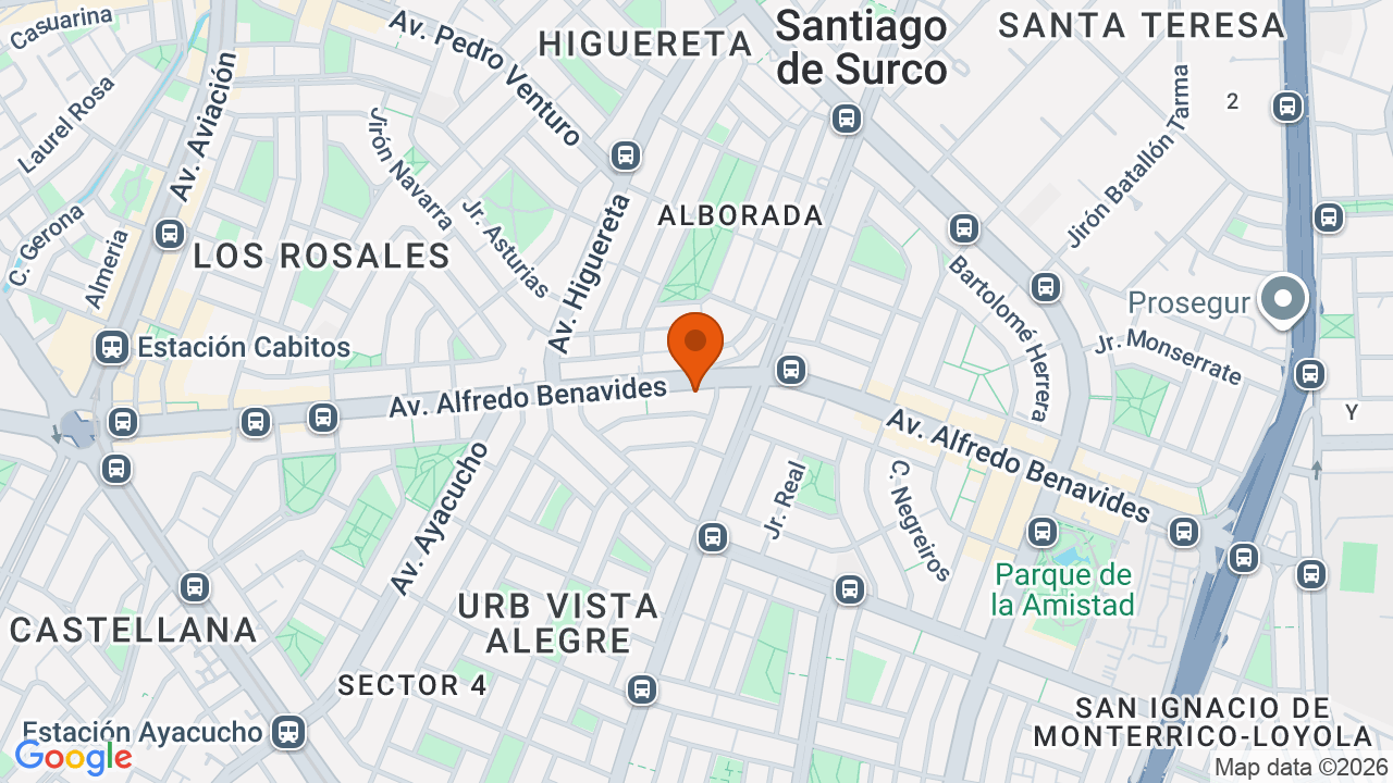 Ubicación aproximada en Santiago de Surco