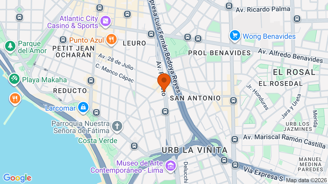 Ubicación aproximada en Miraflores