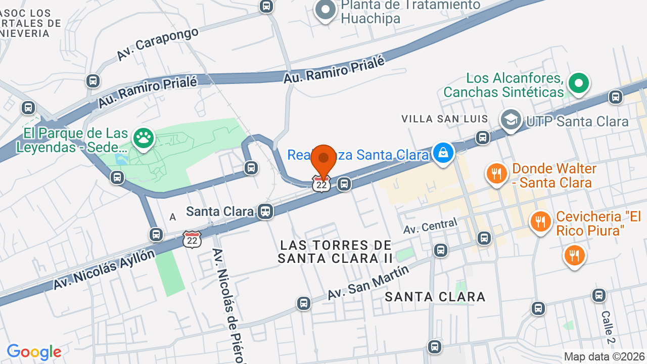 Ubicación aproximada en Cercado de Lima