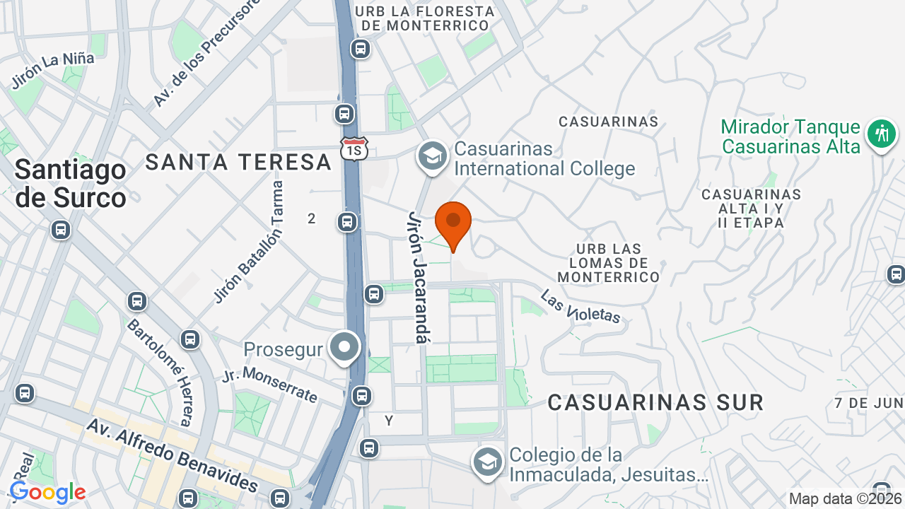 Ubicación aproximada en Santiago de Surco