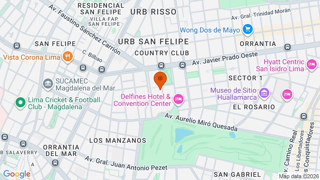 Ubicación aproximada en San Isidro