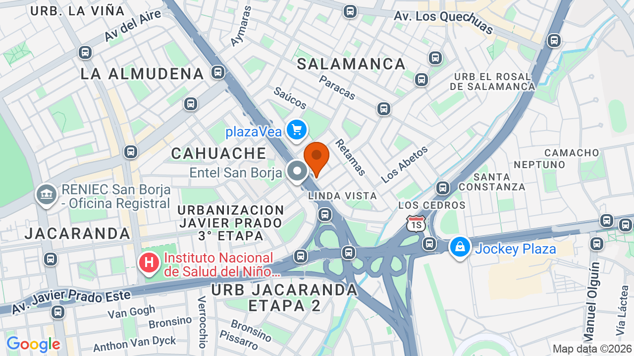 Ubicación aproximada en Ate