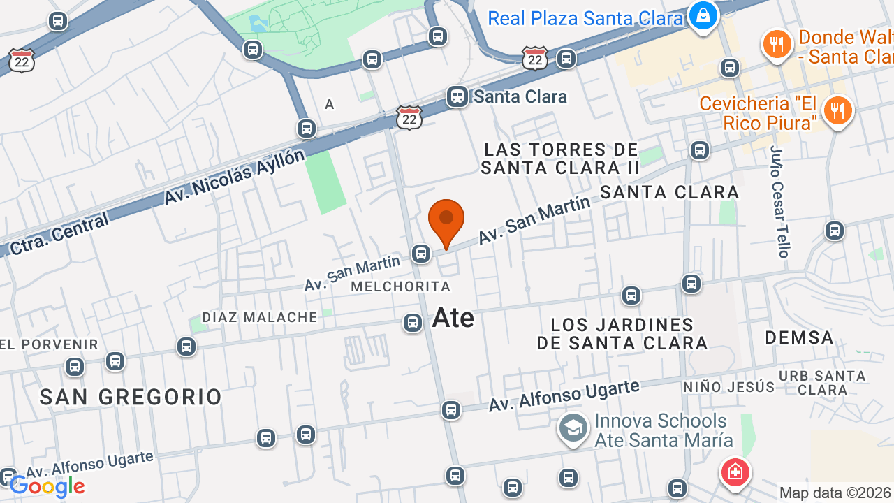 Ubicación aproximada en San Juan de Miraflores